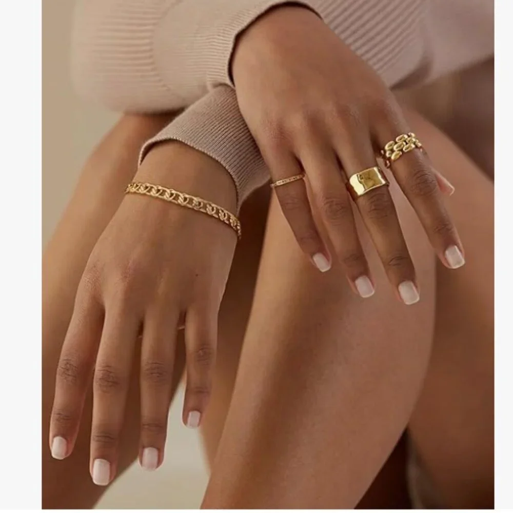 Anthro Hearts Gold Bracelet